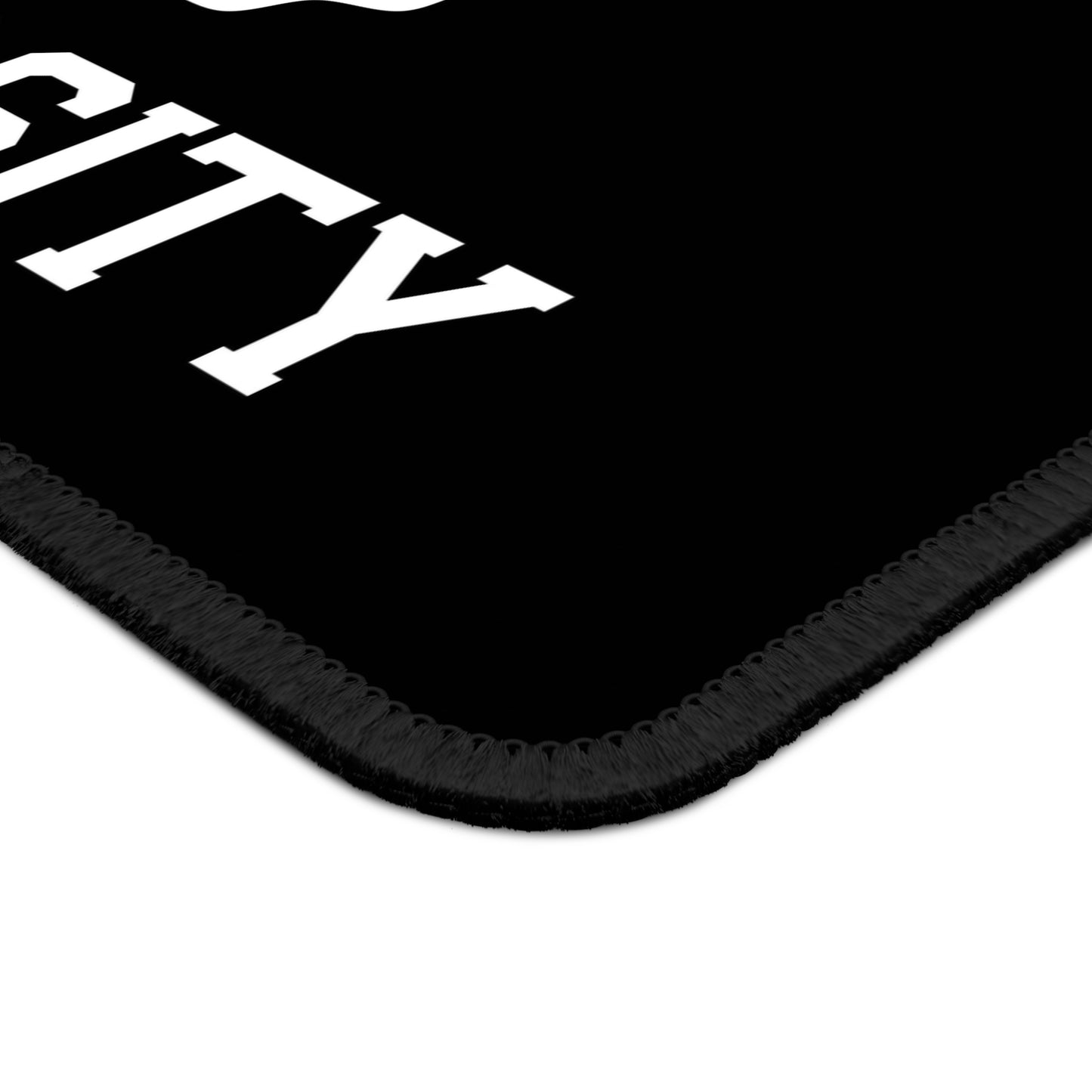 Try Hard University Crest Gaming Mouse Pad — Black Background