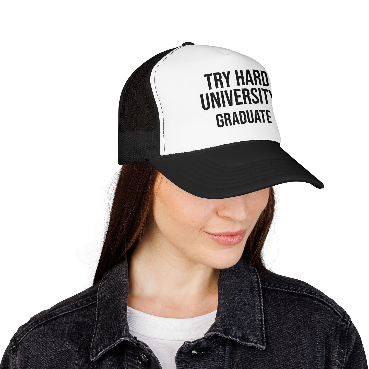 Try Hard University Graduate Foam Mesh Trucker Hat