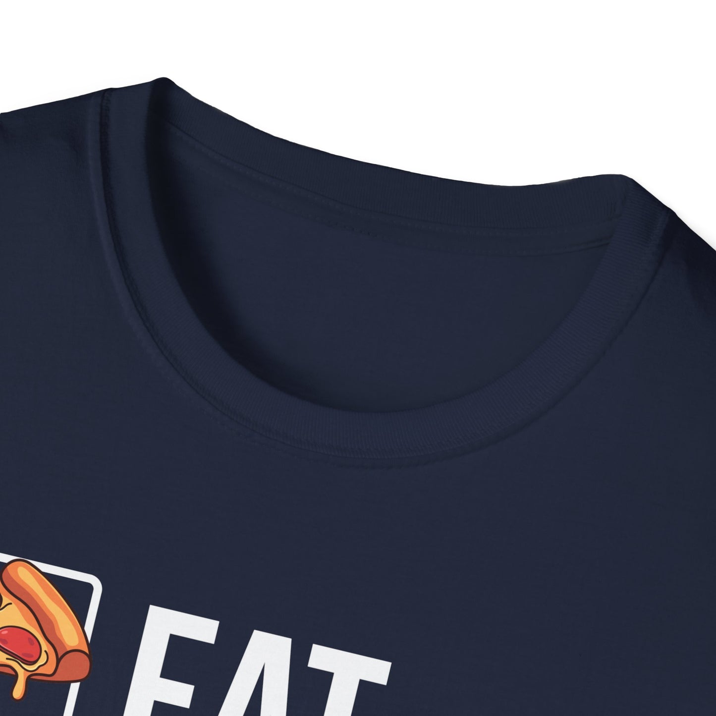 Eat Sleep Game Repeat soft-style cotton t-shirt in Natural - funny gift for gamers
