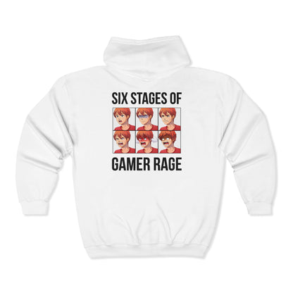 Six Stages of Gamer Rage (Male Version)
