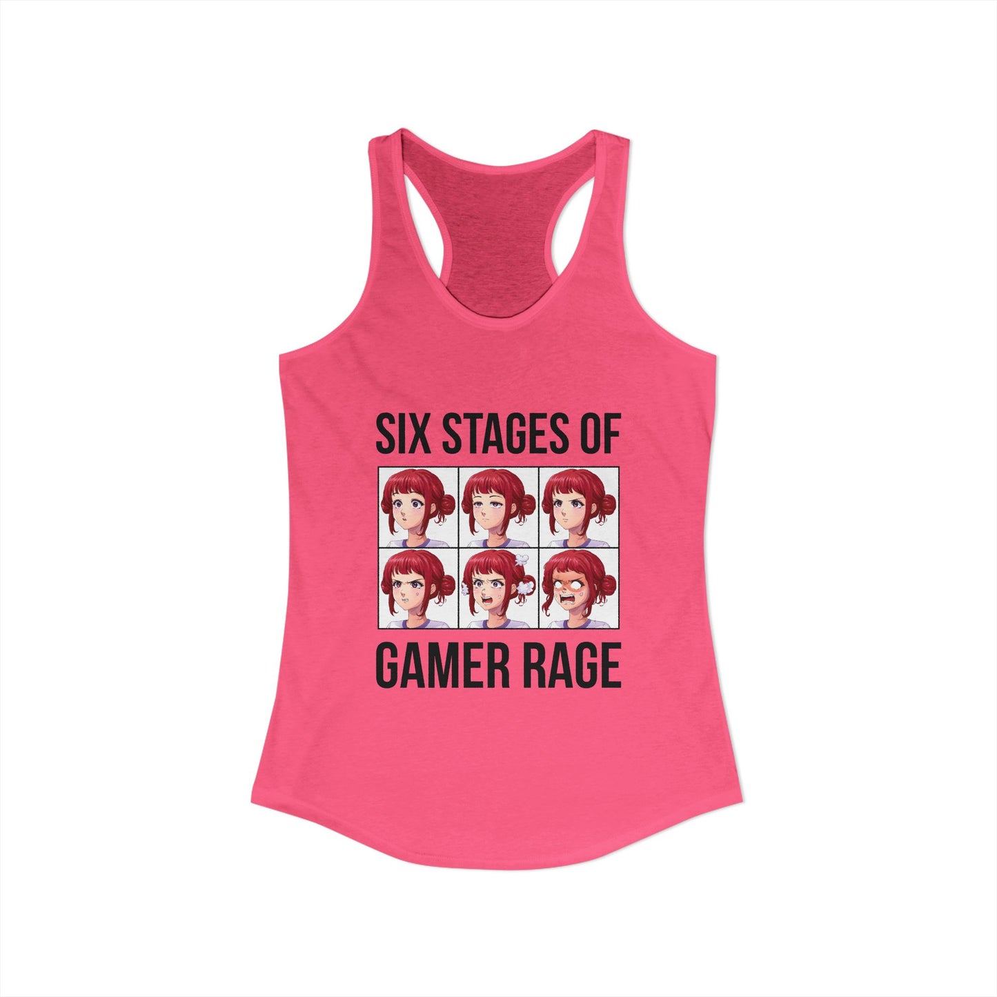 Six Stages of Gamer Rage (Female Version)