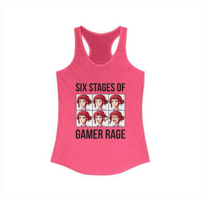 Six Stages of Gamer Rage (Female Version)