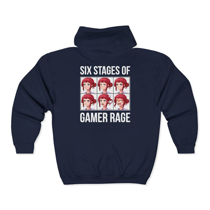 Six Stages of Gamer Rage (Female Version)