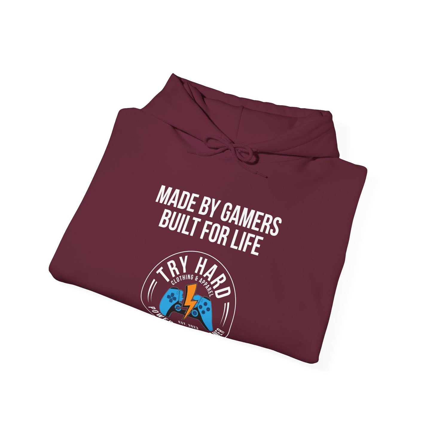 Made By Gamers, Built For Life (Try Hard Logo - Color)