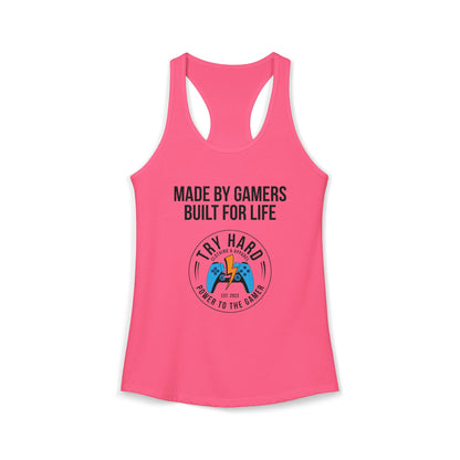 Made By Gamers, Built For Life (Try Hard Logo - Color)