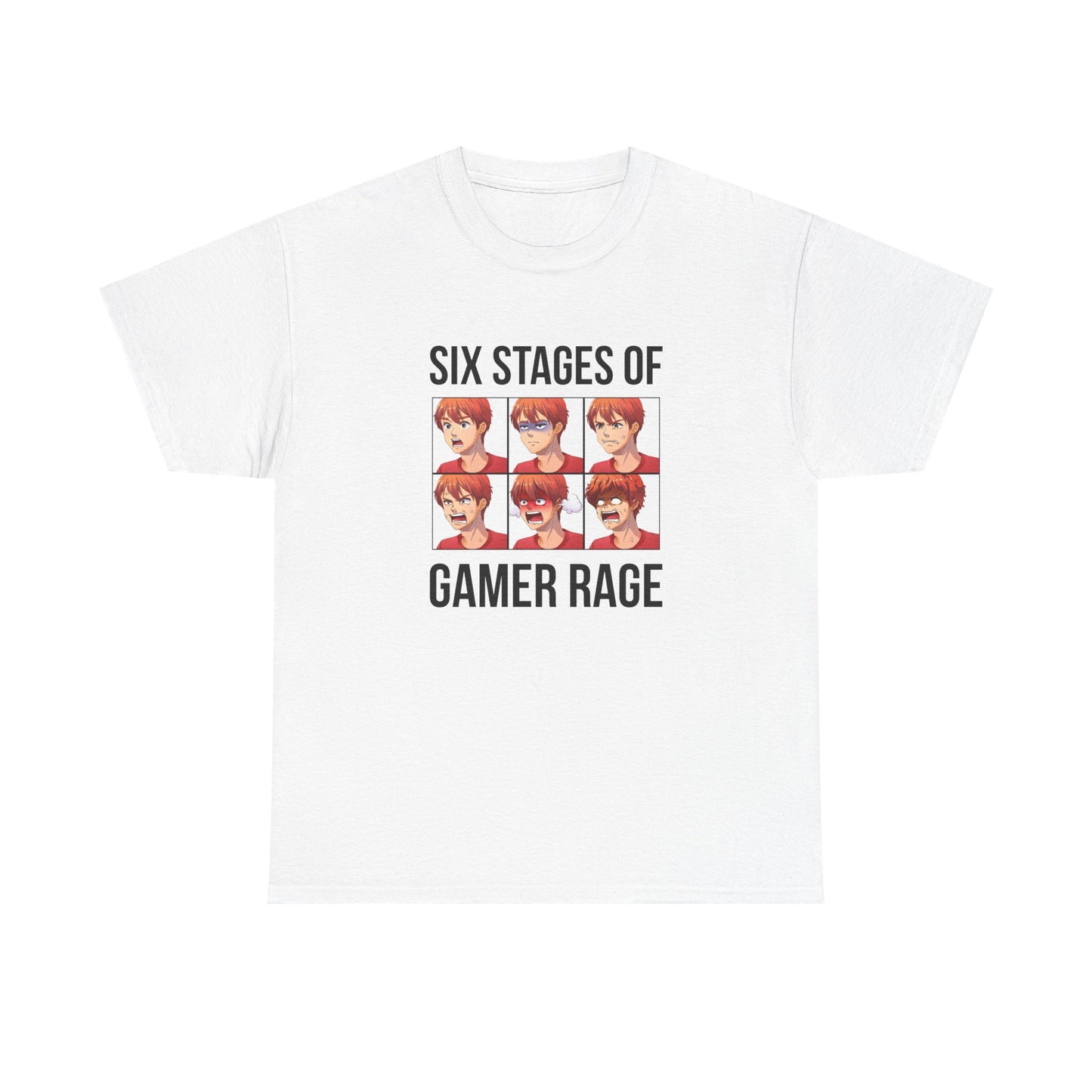 Six Stages of Gamer Rage (Male Version)