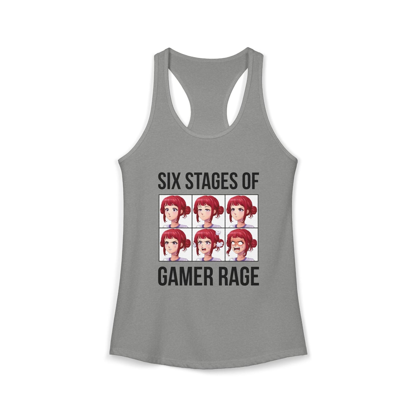 Six Stages of Gamer Rage (Female Version)