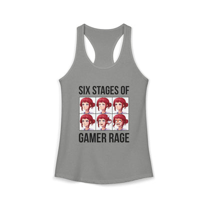 Six Stages of Gamer Rage (Female Version)