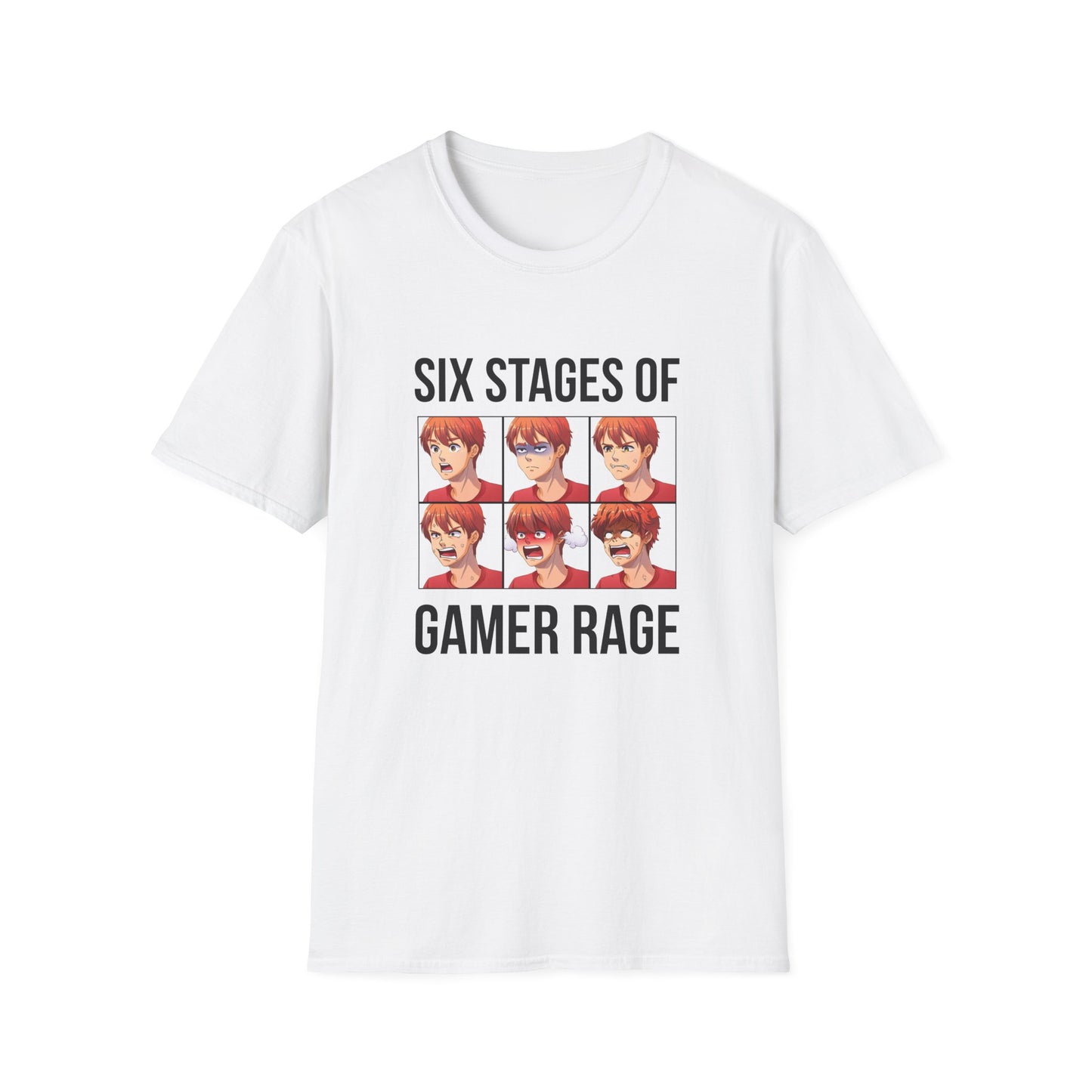 Six Stages of Gamer Rage (Male Version)