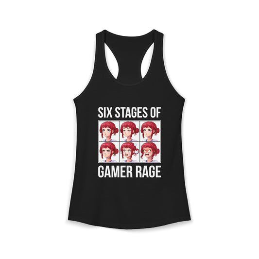 Six Stages of Gamer Rage (Female Version)