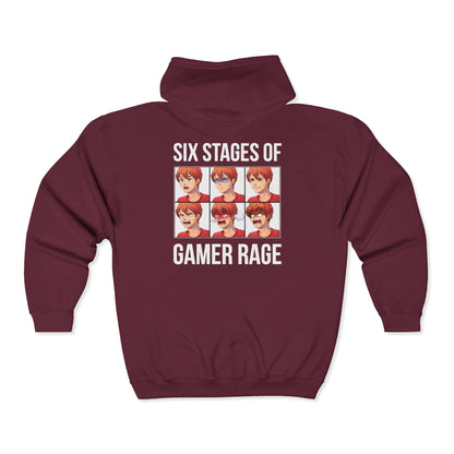 Six Stages of Gamer Rage (Male Version)