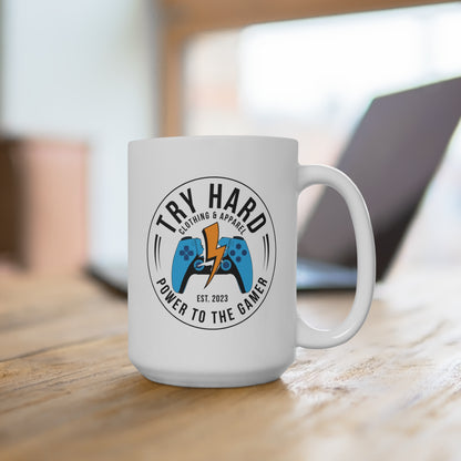 Try Hard Clothing & Apparel (Controller Logo) — Coffee Mug (15 oz)