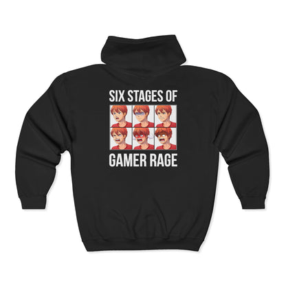 Six Stages of Gamer Rage (Male Version)