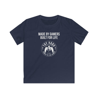 Made By Gamers, Built For Life (Try Hard Logo - Black & White)
