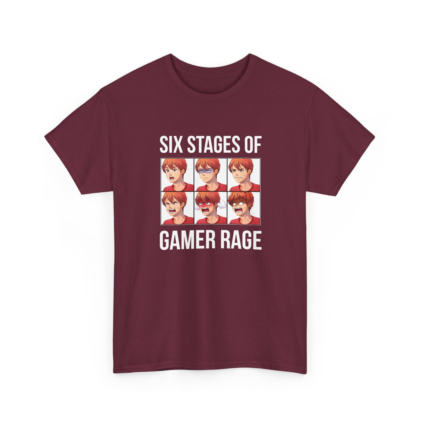 Six Stages of Gamer Rage (Male Version)
