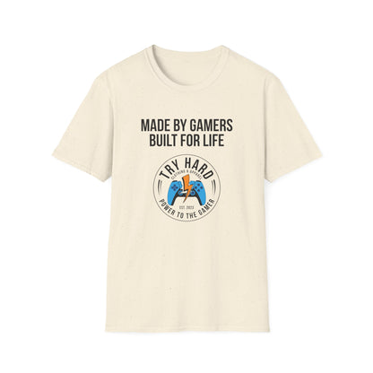 Made By Gamers, Built For Life (Try Hard Logo - Color)