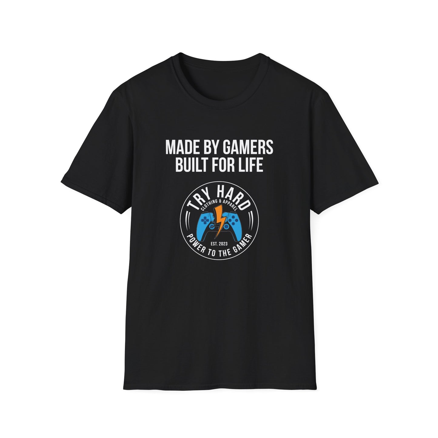 Made By Gamers, Built For Life (Try Hard Logo - Color)