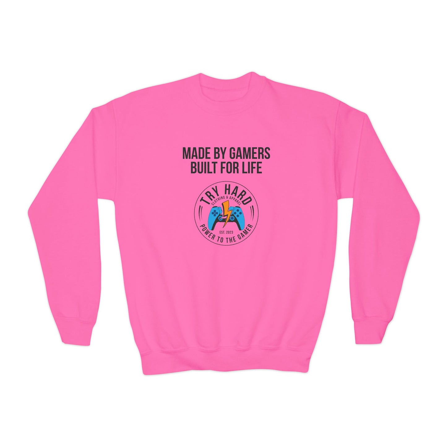 Made By Gamers, Built For Life (Try Hard Logo - Color)