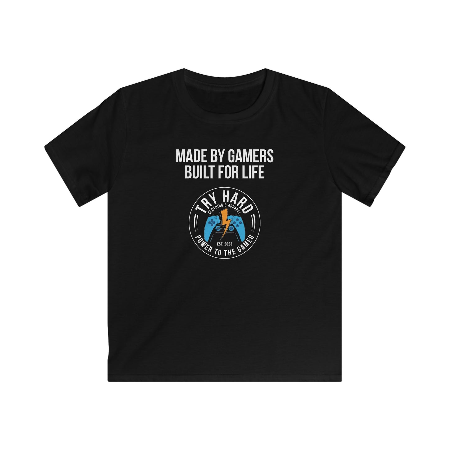 Made By Gamers, Built For Life (Try Hard Logo - Color)