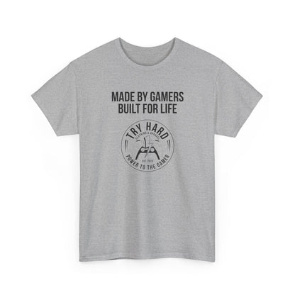 Made By Gamers, Built For Life (Try Hard Logo - Black & White)