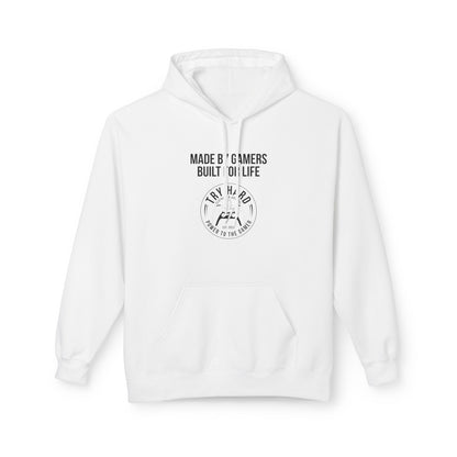 Made By Gamers, Built For Life (Try Hard Logo - Black & White)