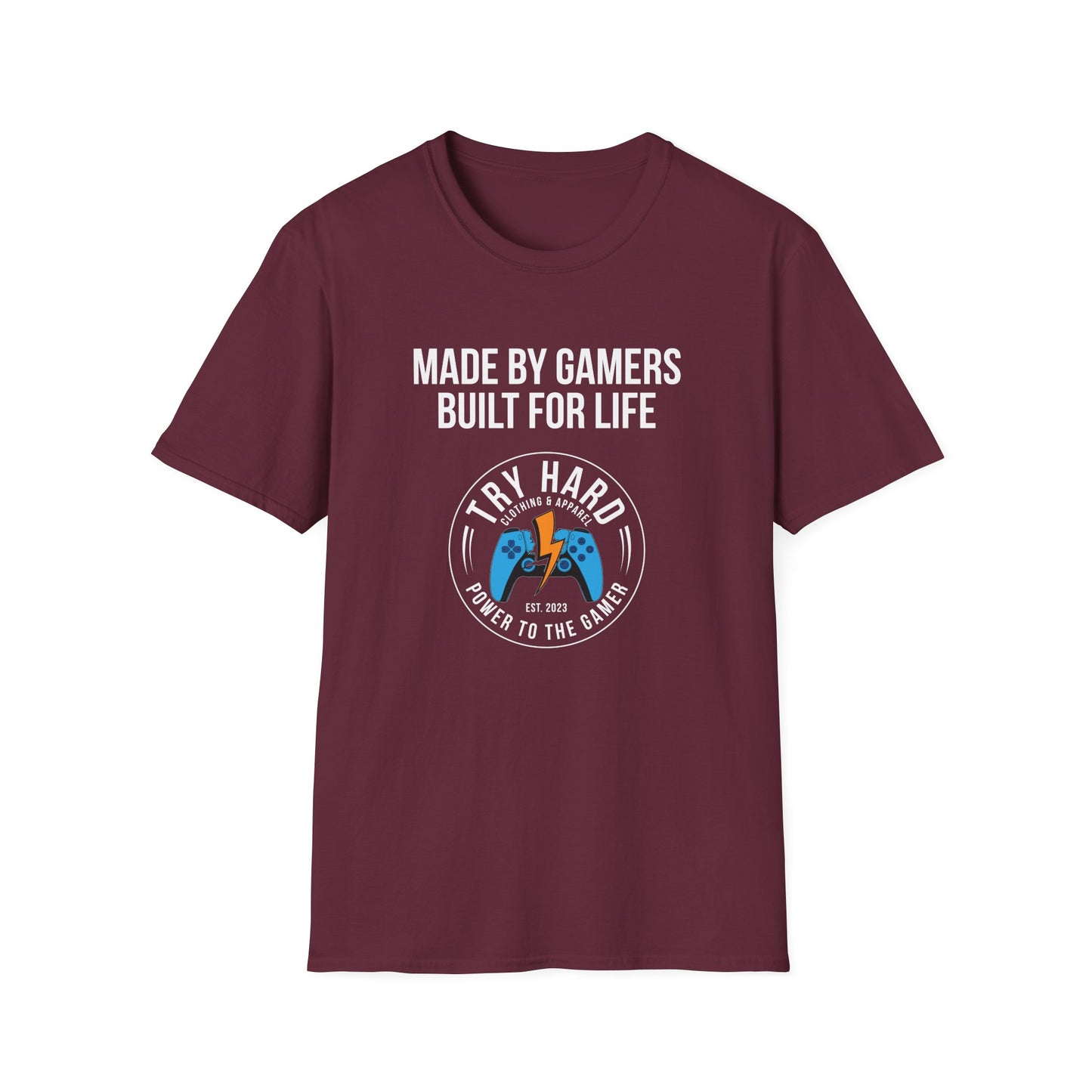Made By Gamers, Built For Life (Try Hard Logo - Color)