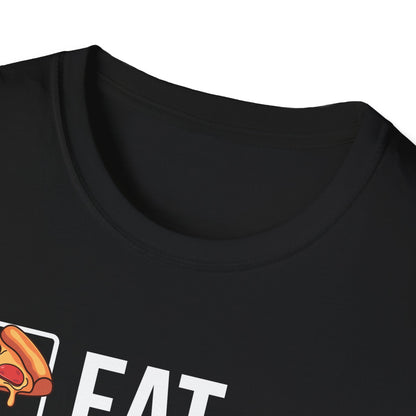 Eat Sleep Game Repeat soft-style cotton t-shirt in Navy - funny gift for gamers