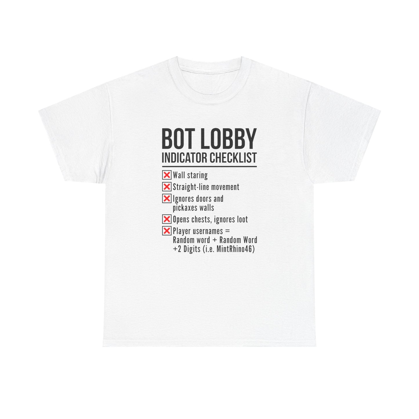 Bot Lobby Indicator Checklist