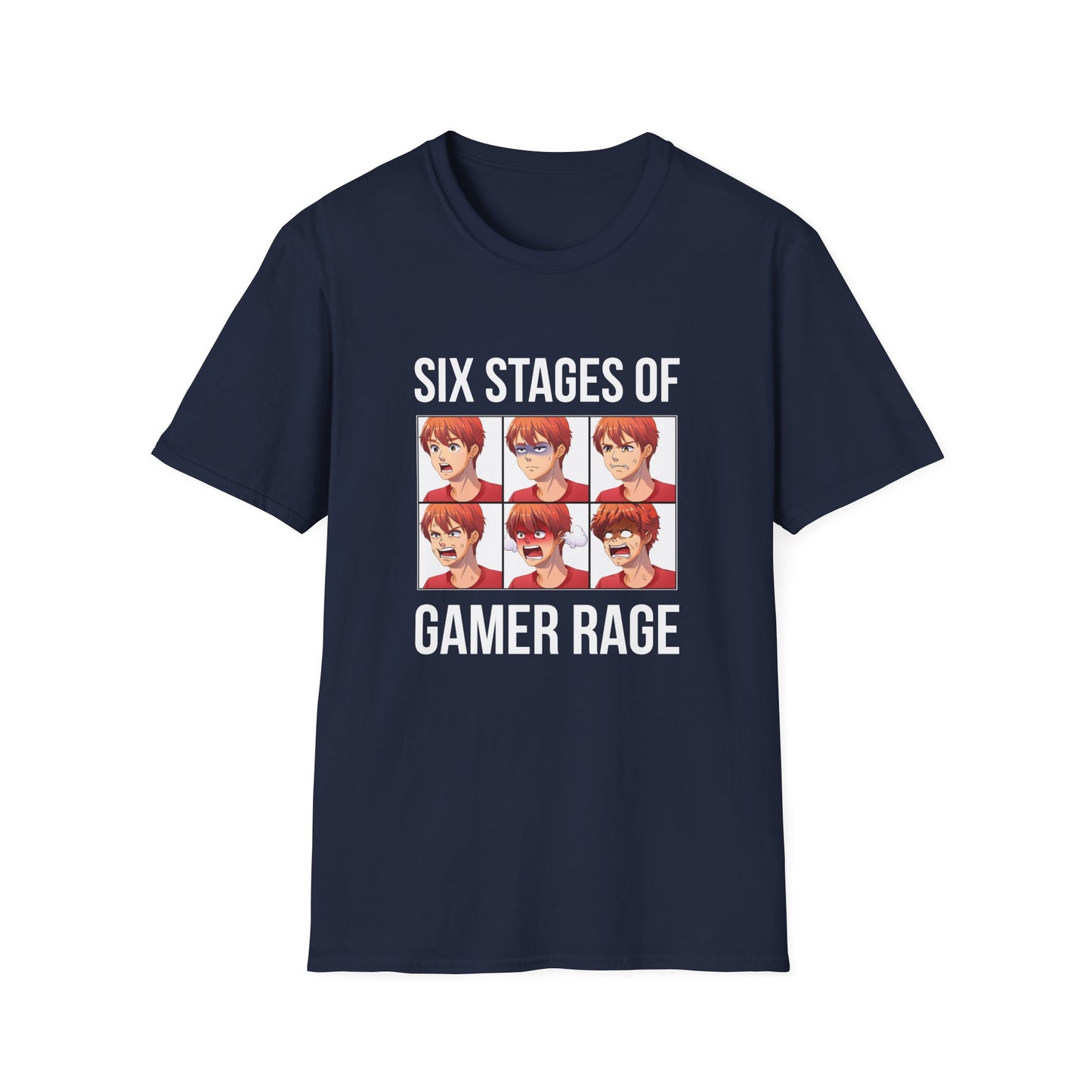 Six Stages of Gamer Rage (Male Version)