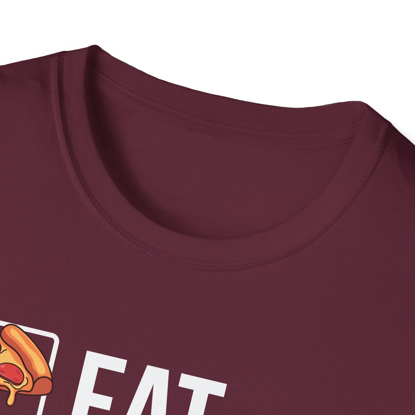 Light Pink unisex gamer tee featuring the Eat. Sleep. Game. Repeat. loop design
