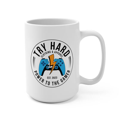 Try Hard Clothing & Apparel (Controller Logo) — Coffee Mug (15 oz)