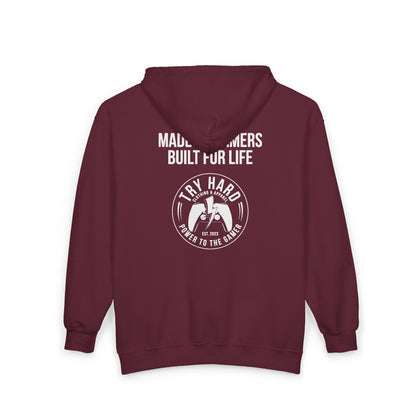 Made By Gamers, Built For Life (Try Hard Logo - Black & White)