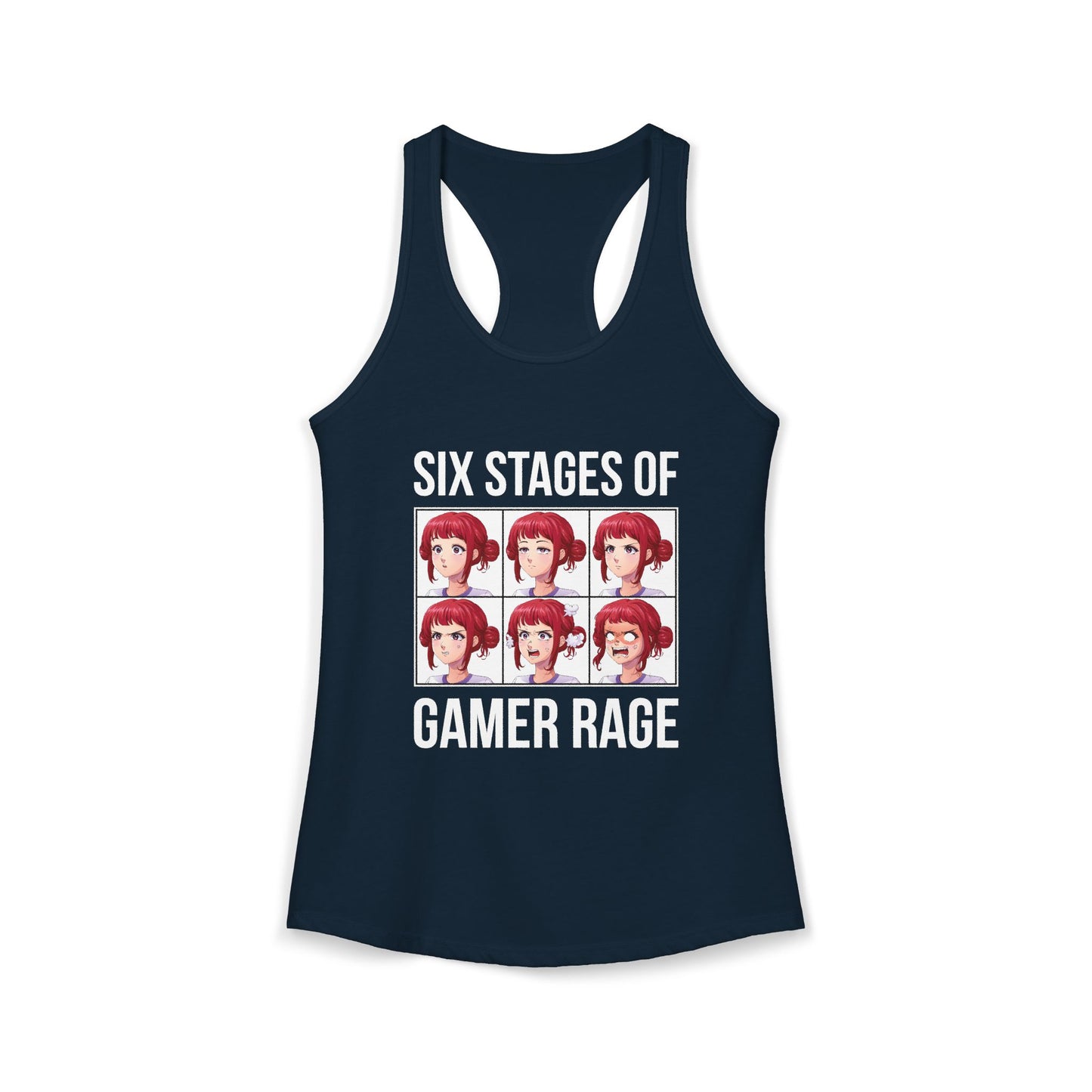 Six Stages of Gamer Rage (Female Version)