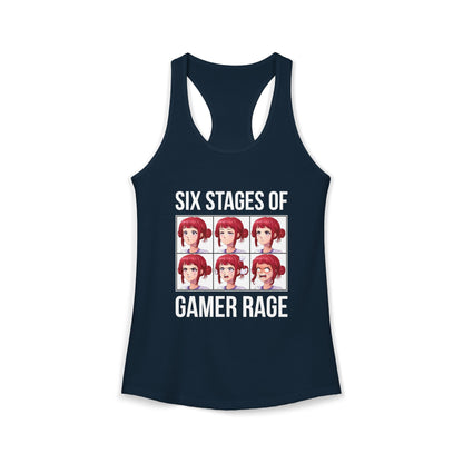Six Stages of Gamer Rage (Female Version)