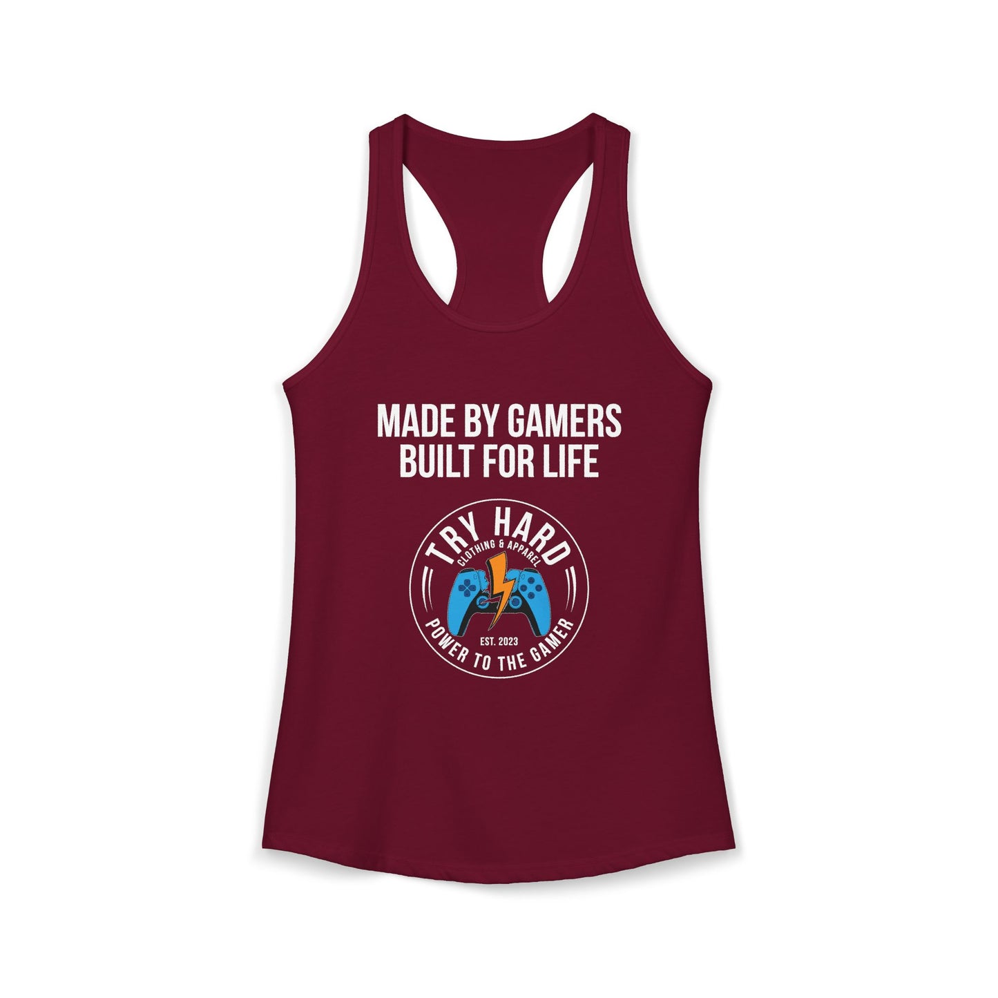 Made By Gamers, Built For Life (Try Hard Logo - Color)