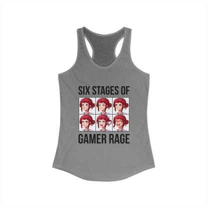 Six Stages of Gamer Rage (Female Version)