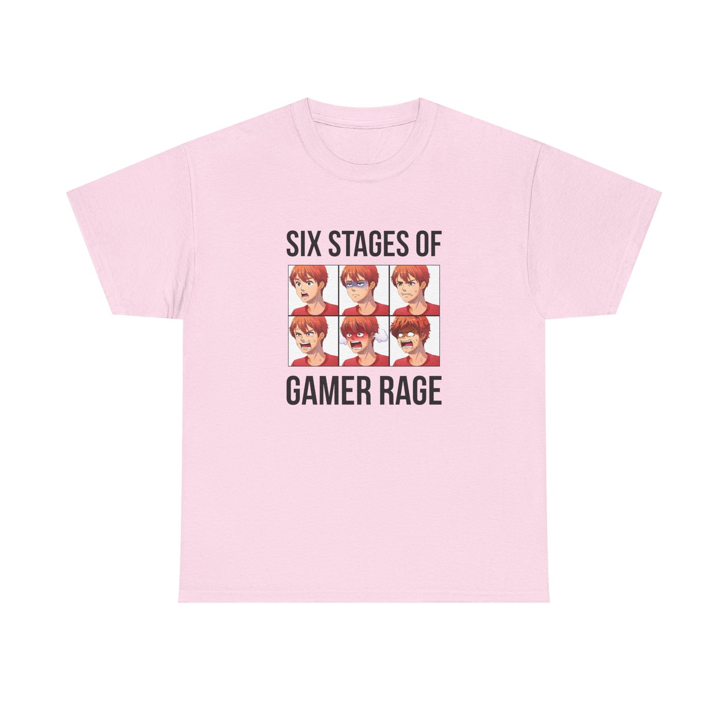 Six Stages of Gamer Rage (Male Version)
