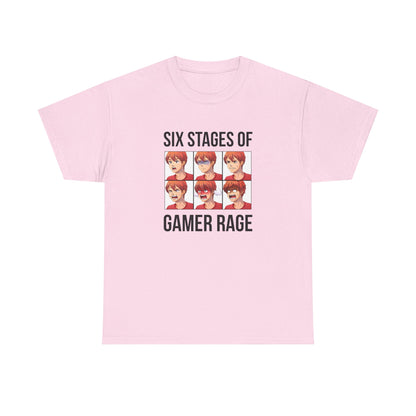 Six Stages of Gamer Rage (Male Version)