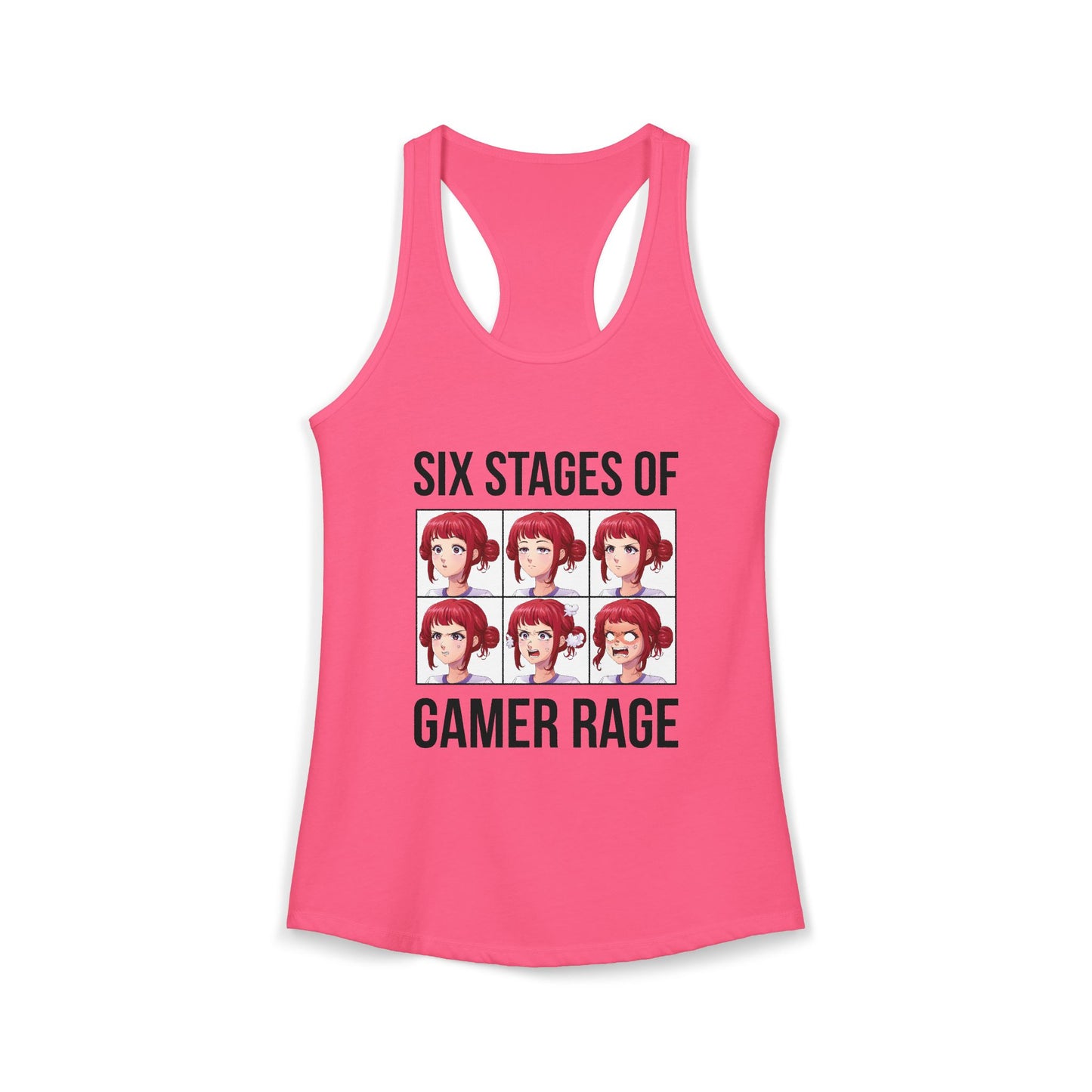 Six Stages of Gamer Rage (Female Version)
