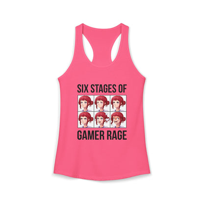 Six Stages of Gamer Rage (Female Version)