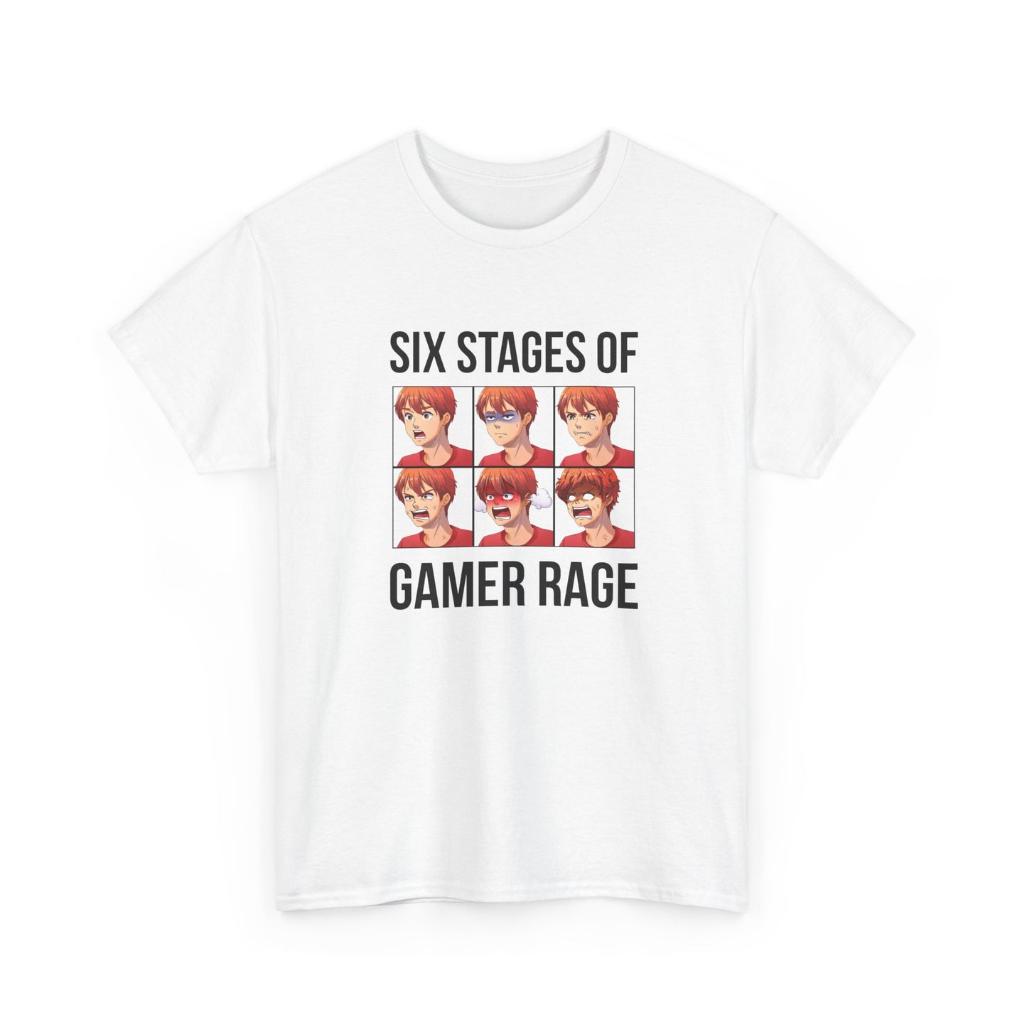 Six Stages of Gamer Rage (Male Version)