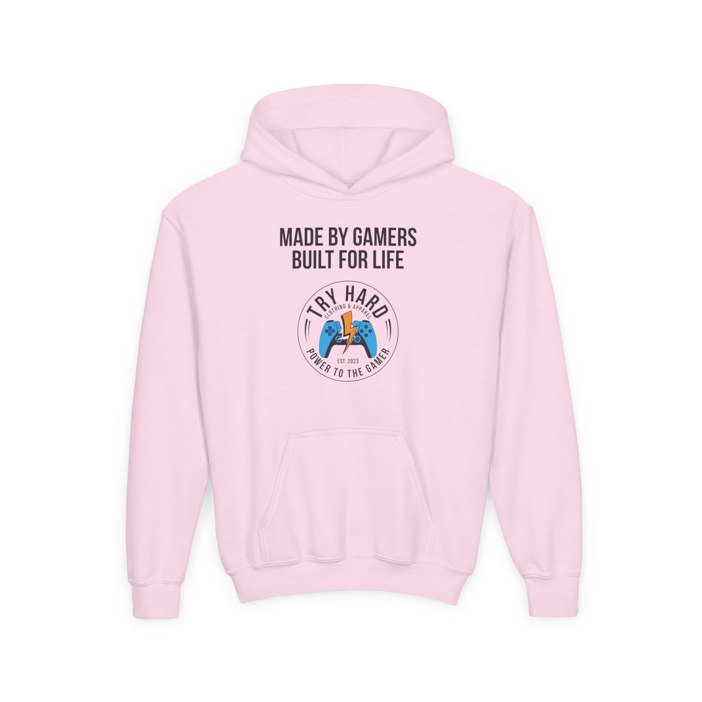 Made By Gamers, Built For Life (Try Hard Logo - Color)