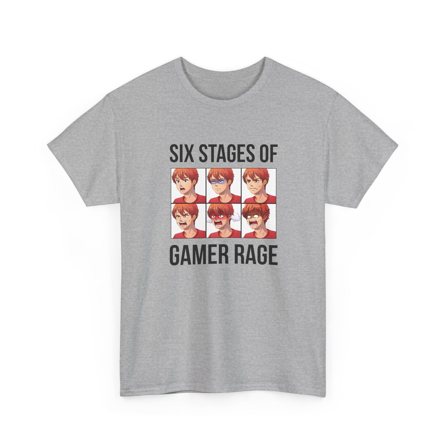 Six Stages of Gamer Rage (Male Version)