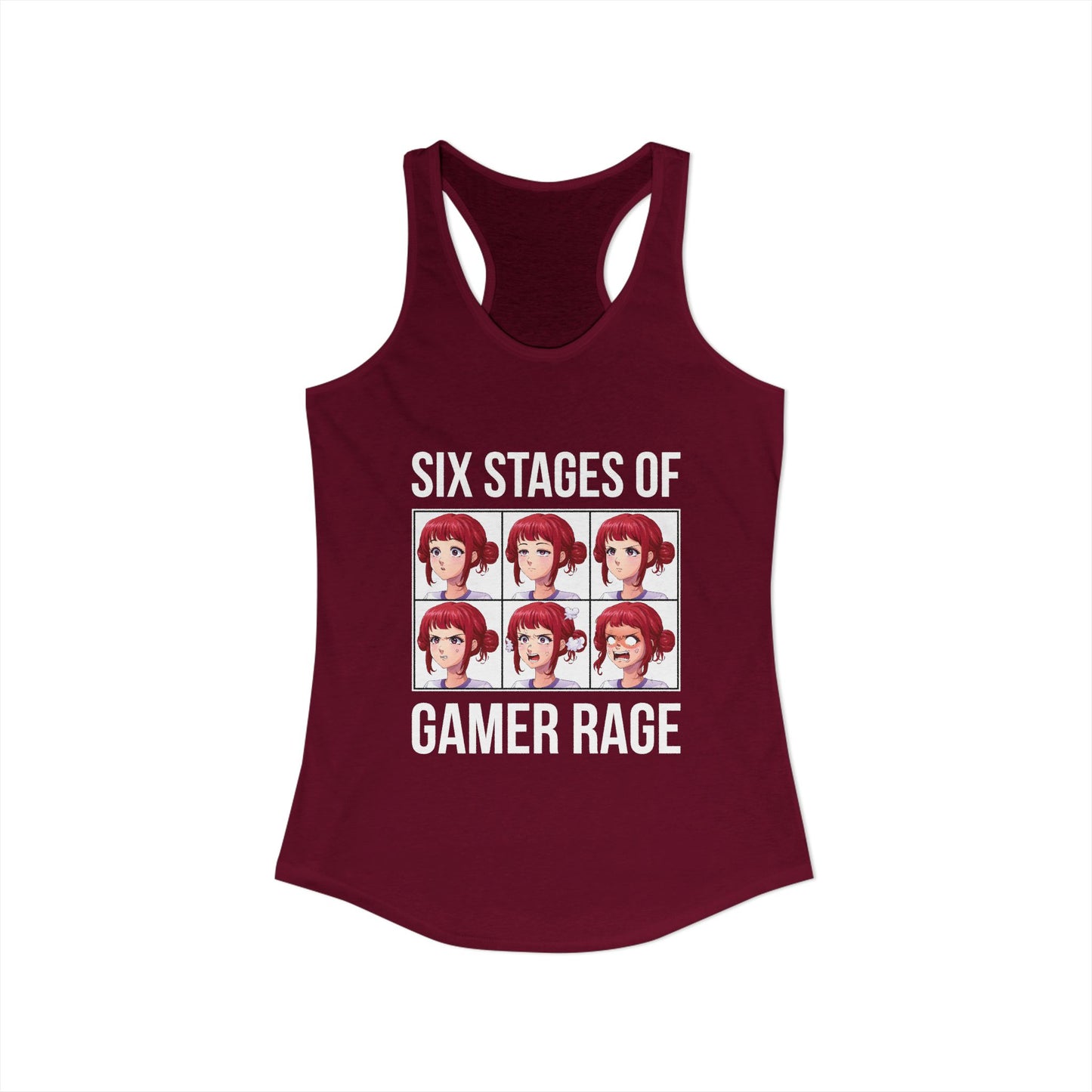 Six Stages of Gamer Rage (Female Version)