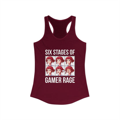 Six Stages of Gamer Rage (Female Version)