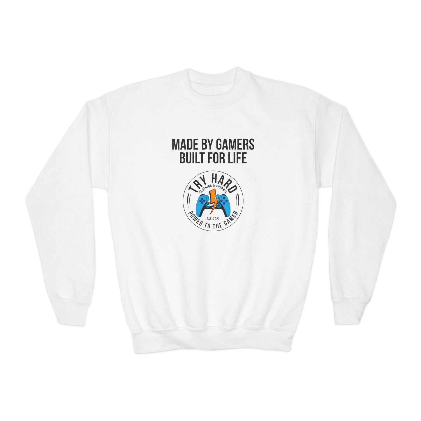 Made By Gamers, Built For Life (Try Hard Logo - Color)