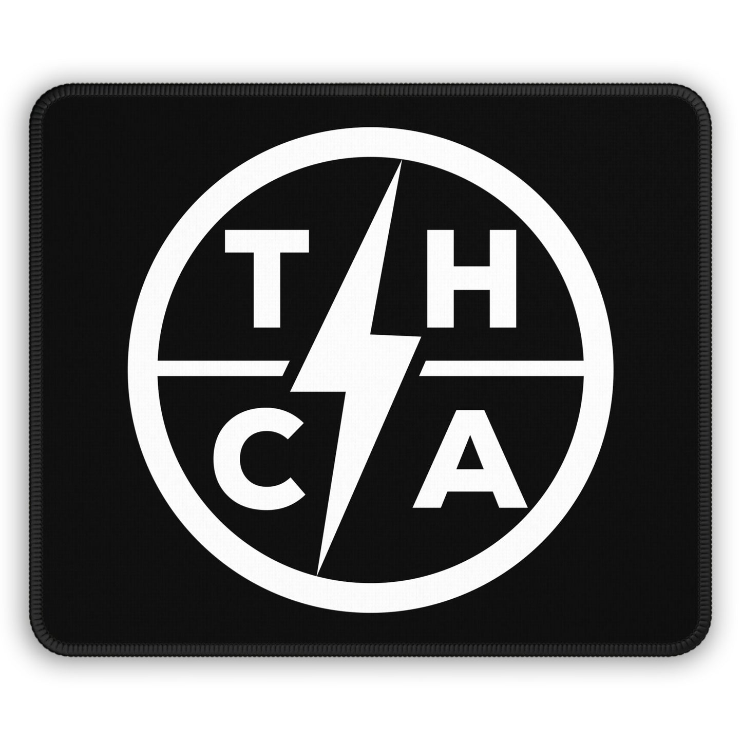 Try Hard Clothing & Apparel (Lighting Logo) Gaming Mouse Pad — Black Background