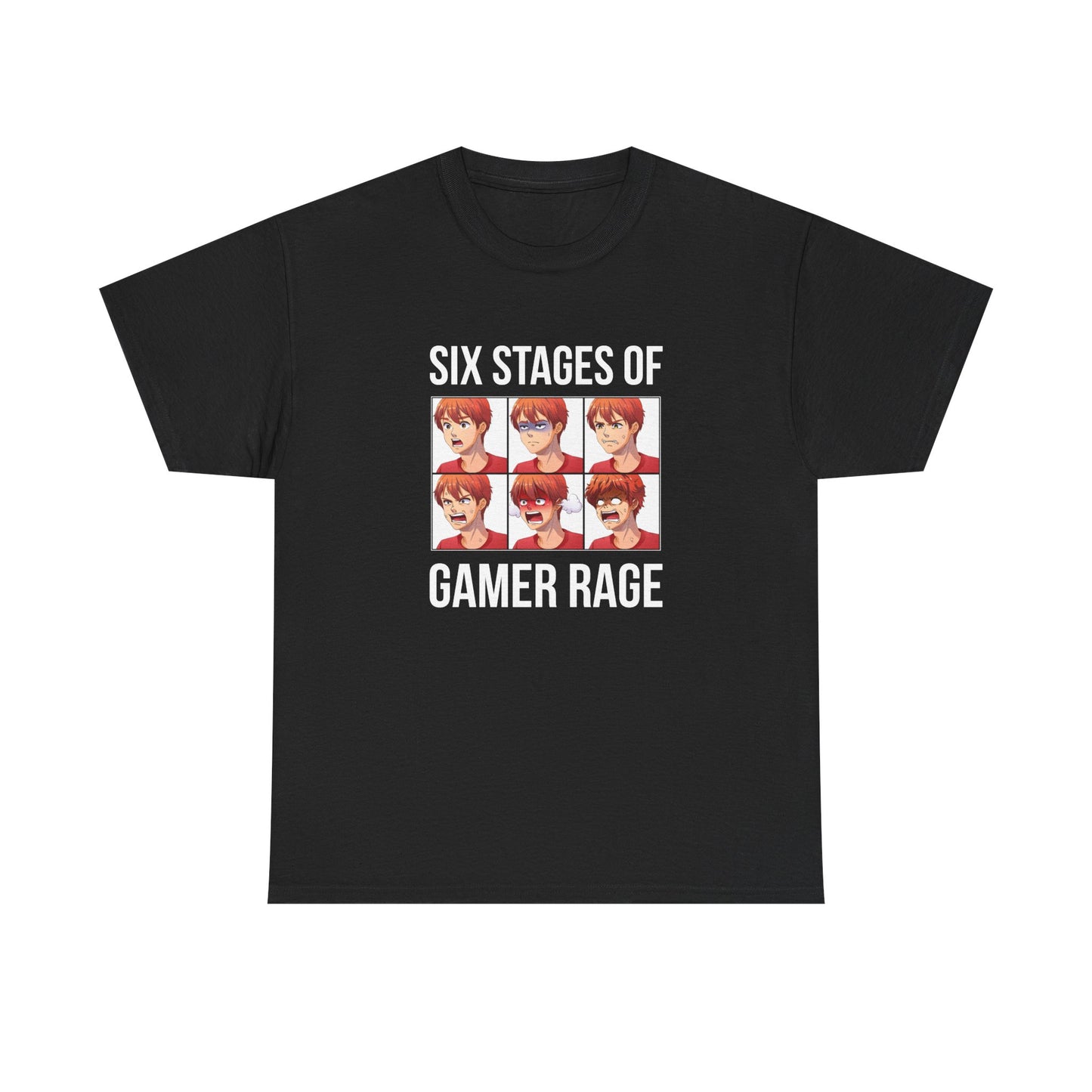 Six Stages of Gamer Rage (Male Version)