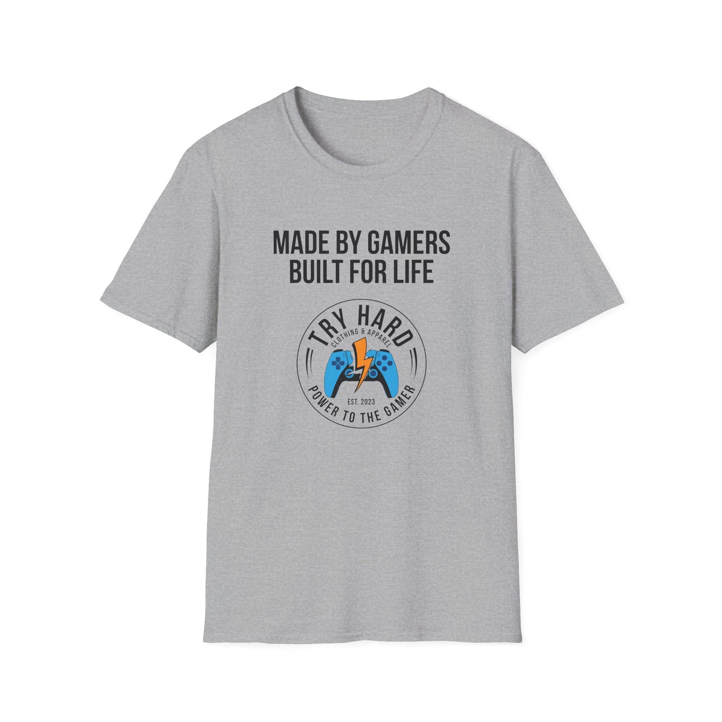 Made By Gamers, Built For Life (Try Hard Logo - Color)
