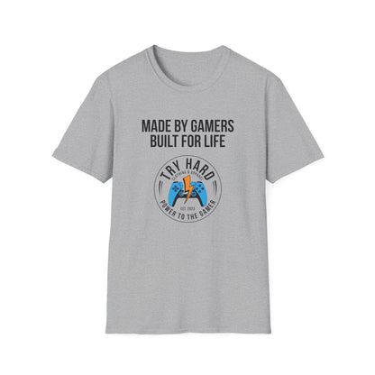Made By Gamers, Built For Life (Try Hard Logo - Color)